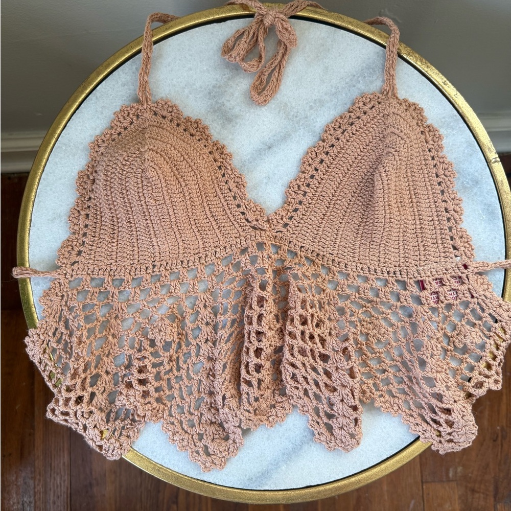 Gypsy Rose Knit Crochet Festival Halter Top